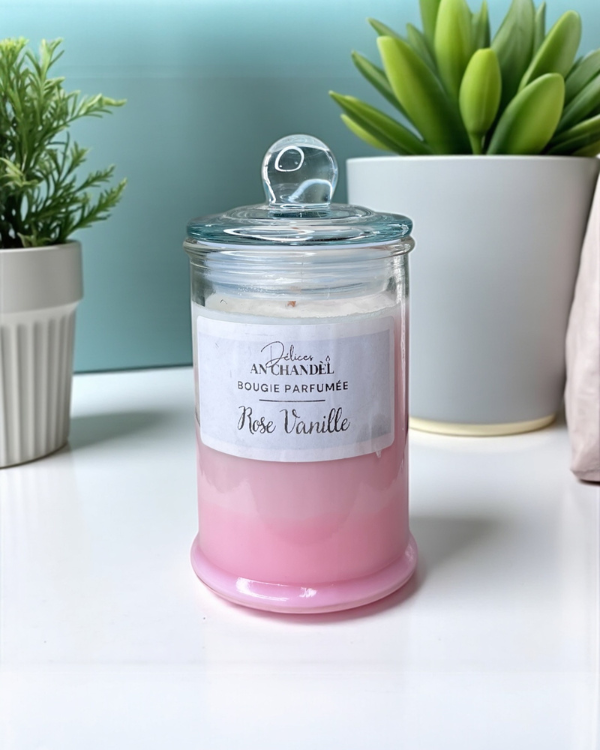 Bougie Éphémère – Rose Vanille (120g)