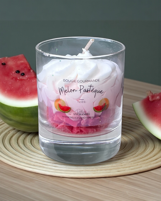 Bougie gourmande - Melon pastèque