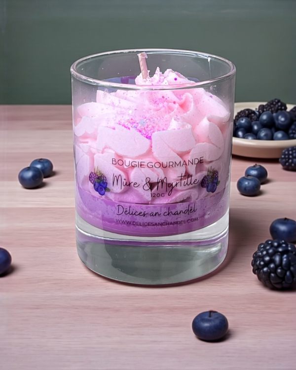 Bougie gourmande - Mûre Myrtille