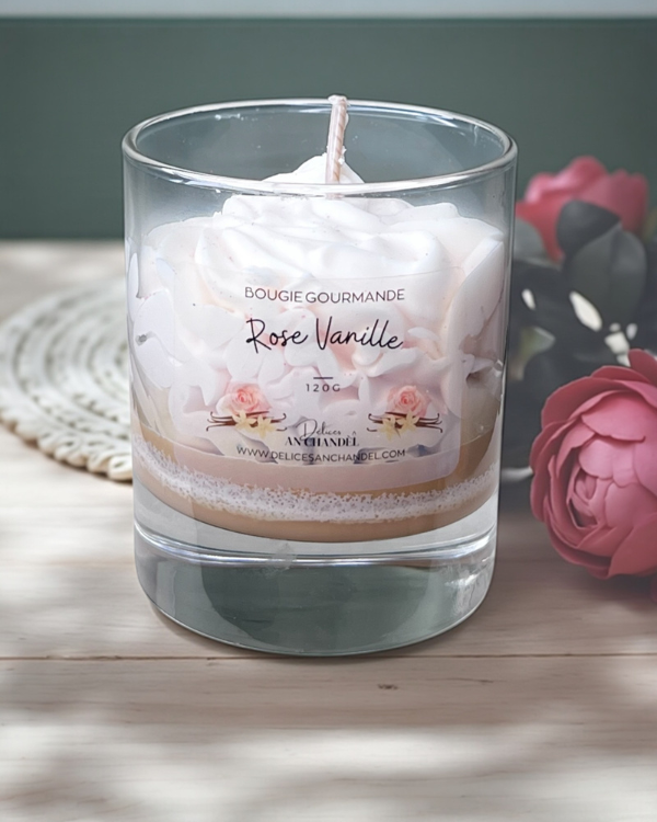 Bougie Gourmande - Rose Vanille