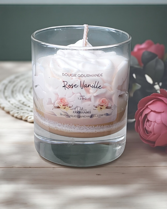 Bougie Gourmande - Rose Vanille